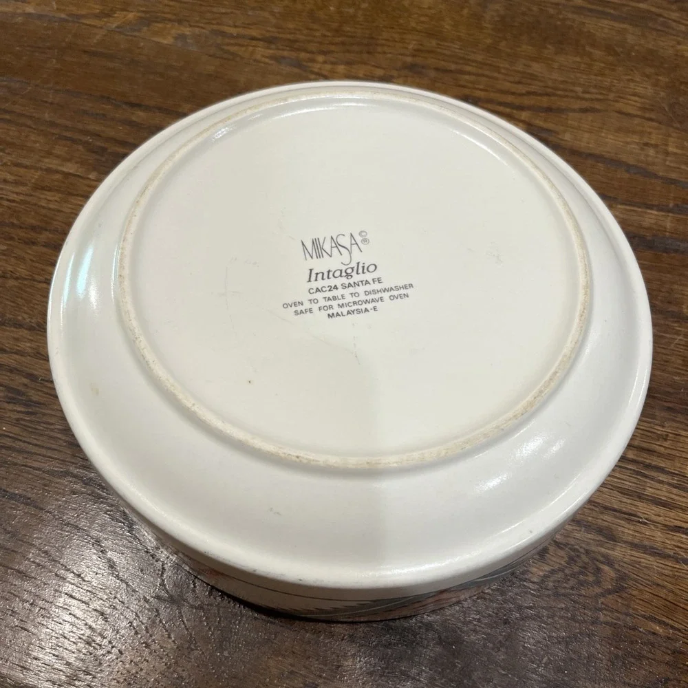Vintage Mikasa Intaglio Santa Fe CAC24 Vegetable Bowl Serving Dish Southwestern